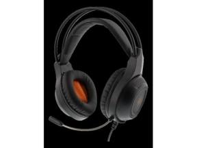 DELTACO GAMING DH210 Stereo headset, 2 x 3.5 mm, LED, 2 m cable, black