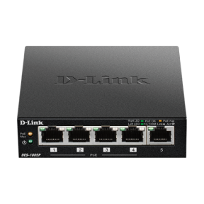 Switch D-Link DES-1005P, 5 porturi, PoE