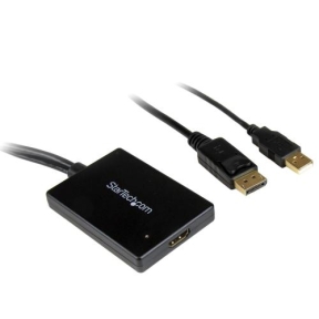 Adaptor Startech DP2HDMIUSBA, Displayport + USB-A - HDMI, Black