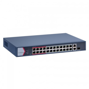 Switch Hikvision DS-3E1326P-EI/M, 24 porturi, PoE