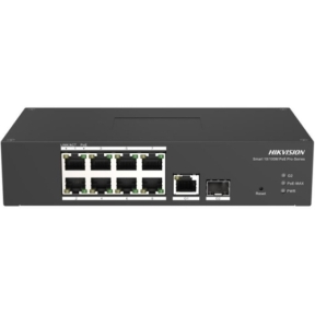 Switch Hikvision DS-3T1310P-SI/HS, 8 porturi, PoE