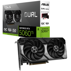 Placa video ASUS nVidia GeForce RTX 5060 Ti DUAL OC 16GB, GDDR7, 128 bit
