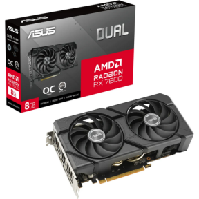 Placa video ASUS AMD Radeon RX 7600 Dual EVO OC 8 GB, GDDR6, 128 bit