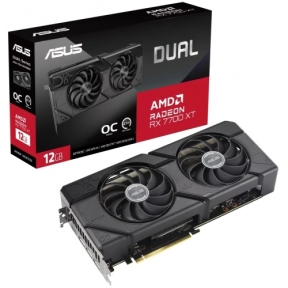Placa video ASUS AMD Radeon RX 7700 XT DUAL OC 12GB, GDDR6, 192bit