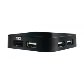 HUB extern D-LINK, porturi USB: USB 2.0 x 4, conectare prin USB 2.0, alimentare retea 220 V, negru, 