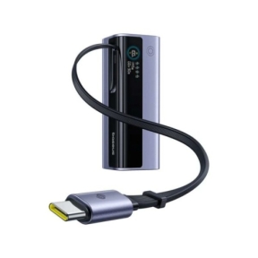 POWER BANK Baseus EnerGeek GR11, 20000mAh, 145W, 2 x USB Type-C, 1 x USB, cablu integrat USB Type-C, display, gri, "E0027B01" (timbru verde 0.98 lei) - 6932172691738