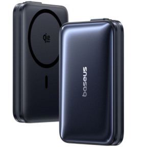 Baterie portabila Baseus PicoGo AM61 Qi2.2 Magnetic, 1 x USB-C, 10000 mAh, Cosmic Black