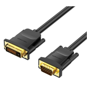 Cablu Vention EABBF, DVI-D male - VGA male, 1 m, Black