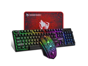 Extralink Gaming Set TF31 3in1 | Zestaw klawiatura + mysz + podkładka | podświetlenie LED