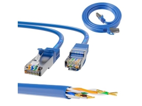 Patchcord Extralink EX.6556, S/FTP, Cat6a, 1m, Blue