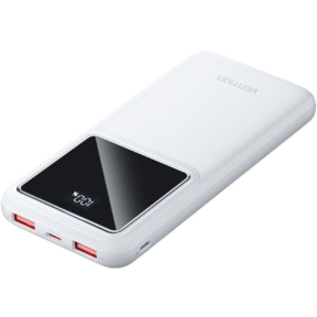 Baterie portabila Vention FHKW0, 10000 mAh, 2 x USB, 1 x USB-C, White