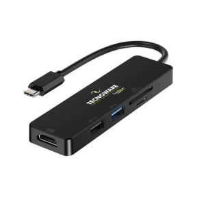 Hub USB Tecnoware FHUB17693, 1x USB 2.0, 1x USB 3.2 gen 1, 1x HDMI,  Black