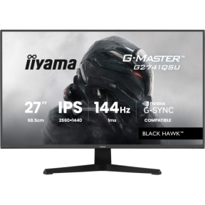 Monitor LED Iiyama G-MASTER Black Hawk G2741QSU-B1, 27 inch, 2560 x 1440 pixeli, 1 ms, Black