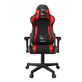 GEMBIRD Gaming chair SCORPION black mesh red skin accents