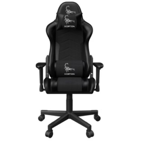 GEMBIRD Gaming chair SCORPION black mesh black skin