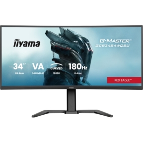 Monitor LED Curbat Iiyama G-Master Red Eagle GCB3484WQSU-B1, 34 inch, 3440 x 1440, 0.4 ms, Black