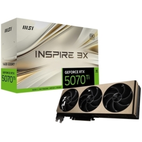GeForce RTX 5070 TI 16G INSPIRE 3X OC, 256-bit, GDDR7, Negru/Auriu