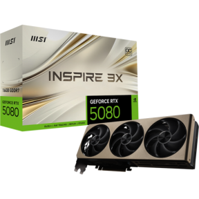 Placa video MSI nVidia GeForce RTX 5080 INSPIRE 3X OC 16 GB, GDDR7, 256 bit