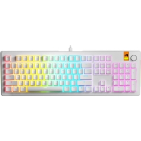 Tastatura Glorious PC Gaming Race GMMK 3 HE 100% Prebuilt - Fox HE Switches, RGB LED, USB-C, White