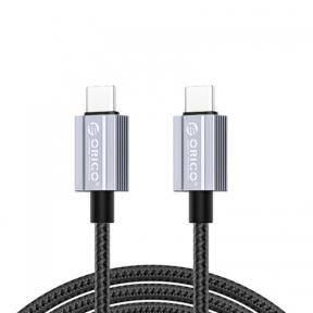 Cablu de date Orico GQA100-10-BK, USB-C male - USB-C male, 1m, Black
