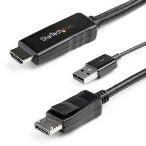 Cablu Startech HD2DPMM2M, HDMI - Displayport + USB, 2m, Black