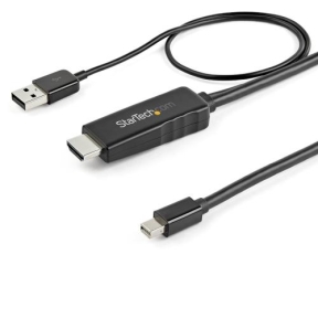 Cablu Startech HD2MDPMM1M, HDMI - Mini Displayport, 1m, Black