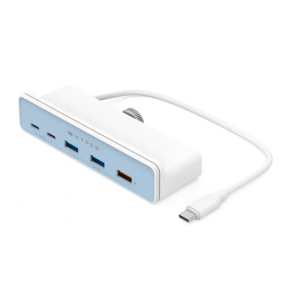 Hub USB Targus HD34A6, 3x USB-A, 2x USB-C, White