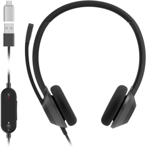 Casca cu microfon Cisco Headset 322 Micrososft Teams, USB-A/USB-C, Carbon Black
