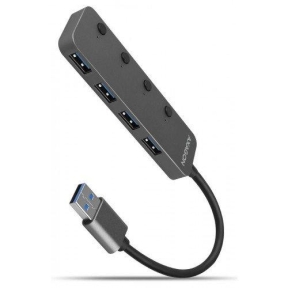 Hub USB Axagon HUE-MSA, 4x USB 3.2 Gen1, Grey