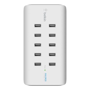 Hub USB Belkin RockStar, 10x USB 2.0, White