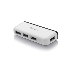 Hub USB Belkin Travel, 4x USB 2.0, Black-White