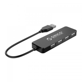 HUB USB Orico FL01, 4x USB 2.0, 0.3m, Black