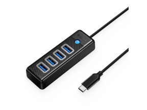 Hub USB Orico PW4U-C3-015, 4x USB-A, Black