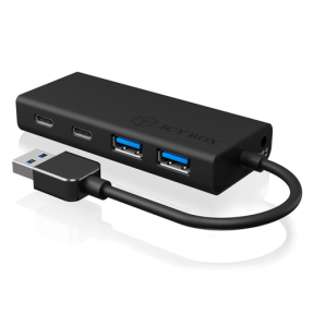 Hub USB Raidsonic IcyBox, 2x Port USB 3.2 gen 1 + 2x USB-C, Black