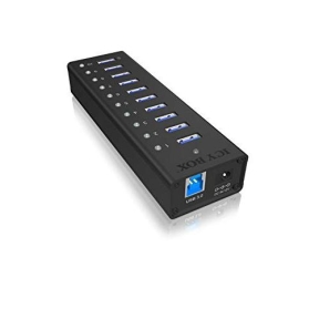 Hub USB Raidsonic IcyBox IB-AC6110, 10x USB 3.2 gen 1, Black