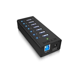 Hub USB Raidsonic IcyBox IB-AC618, 7x USB 3.2 gen 1, Black