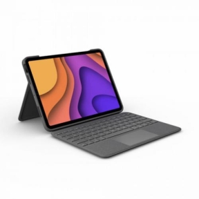 Husa/Stand Logitech Folio Touch cu tastatura pentru tabelta IPad air 4th de 10.9inch, Layout Swiss, Grey