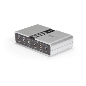Adaptor Startech ICUSBAUDIO7D, USB-B - 1x toslink + 7x 3.5mm mini Jack, Gray