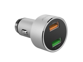 Incarcator auto Orico UPC-Q2, 2x USB, 3A, Silver