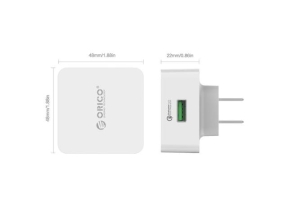 Incarcator retea Orico QCK-1U, 1x USB 2.0, 2 A , White