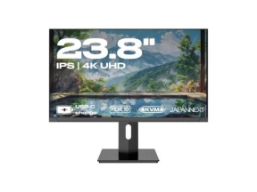 JAPANNEXT Monitor 23.8" IPS 4K UHD (3840x2160) |USB-C Charging (65W) Height & Tilt Adjustable (HSP) Speaker, sRGB 100%, G-Sync