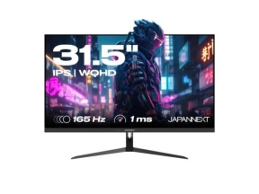 JAPANNEXT Monitor 31,5” IPS QHD (2560 x 1440) 165Hz, 1ms, HDR, 1xDP, 2xHDMI, Jack, USB, VESA, AMD Freesync, Flicker Free