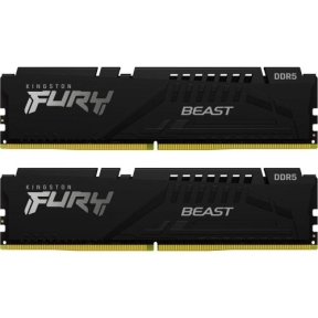 Kit Memorie Kingston Fury Beast Black AMD EXPO/Intel XMP 3.0, 64GB, DDR5-5200MHz, CL36, Dual Channel