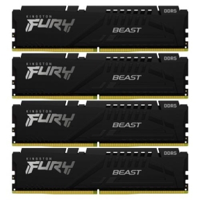 Kit Memorie Kingston Fury Beast Black Intel XMP 3.0, 64GB, DDR5-5200MHz, CL40, Quad Channel