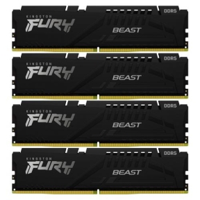 Kit Memorie Kingston Fury Beast Black Intel XMP 3.0, 64GB, DDR5-5600MHz, CL40, Quad Channel