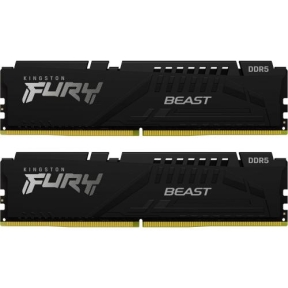 Kit Memorie Kingston Fury Beast Black Intel XMP 3.0, 64GB, DDR5-6000MHz, CL40, Dual Channel