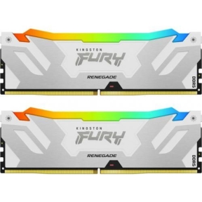 Kit Memorie Kingston Fury Renegade RGB White Intel XMP 3.0, 32GB, DDR5-7200MHz, CL38, Dual Channel