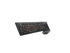 Kit A4Tech KRS-8572 - Tastatura KRS-85, USB, Black + Mouse Optic OP-720-B, USB, Black