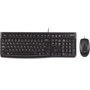 Kit Logitech MK120 - Tastatura, USB, Layout Elvetia, Black + Mouse Optic, USB, Black