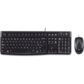 Kit Logitech MK120 - Tastatura, USB, Layout Germana, Black + Mouse Optic, USB, Black